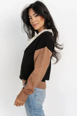 Outlet Baltic Born Sigrid Half-Zip Sweater | Black Multi