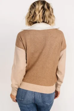 Sale Baltic Born Sigrid Half-Zip Sweater | Camel Multi