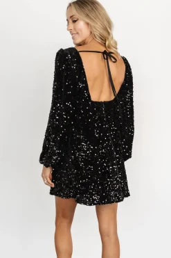 Outlet Baltic Born Simone Sequin Mini Dress | Black