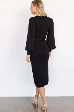 Fashion Baltic Born Soho Bubble Sleeve Sweater Dress | Black