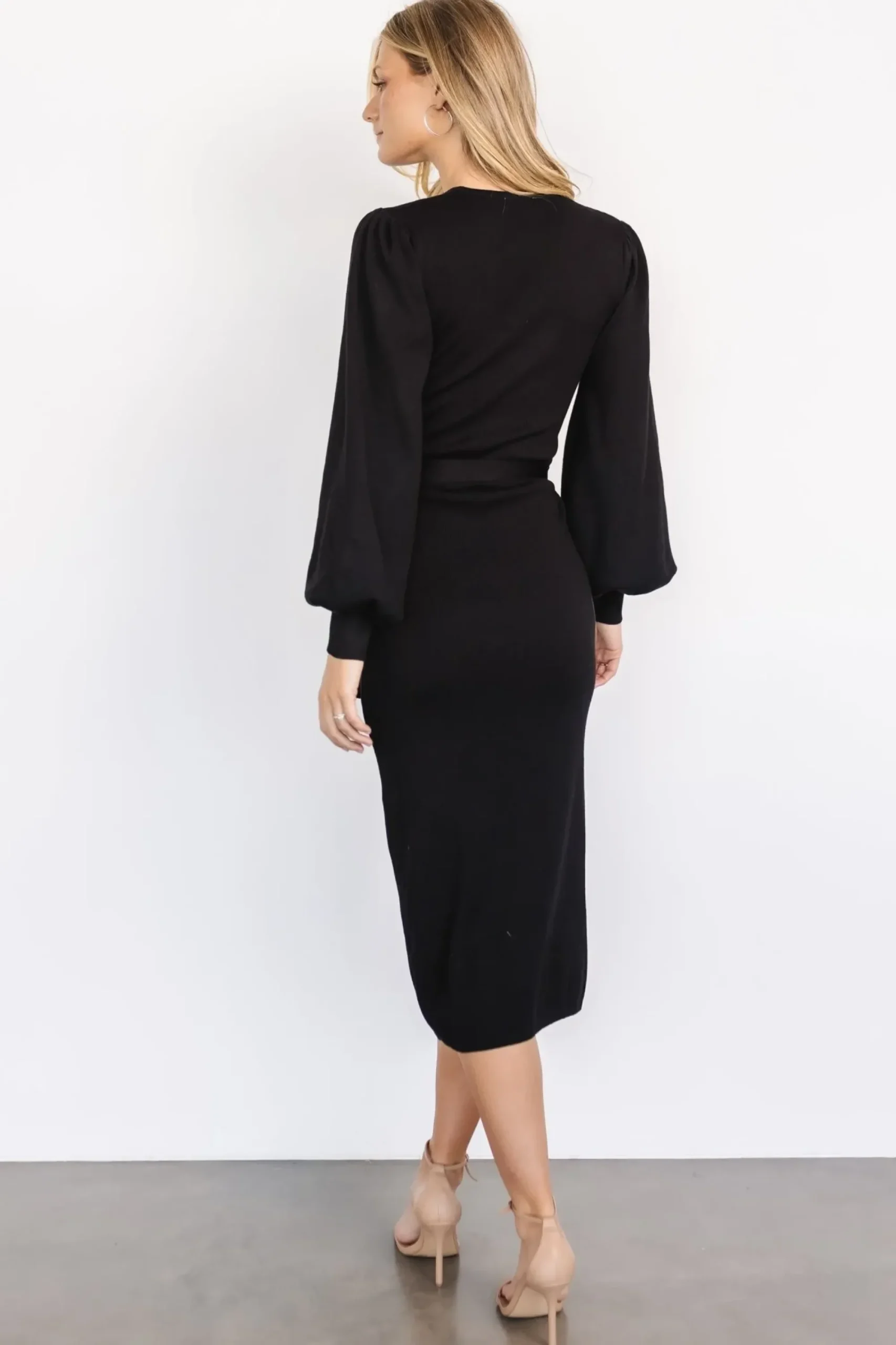 Fashion Baltic Born Soho Bubble Sleeve Sweater Dress | Black