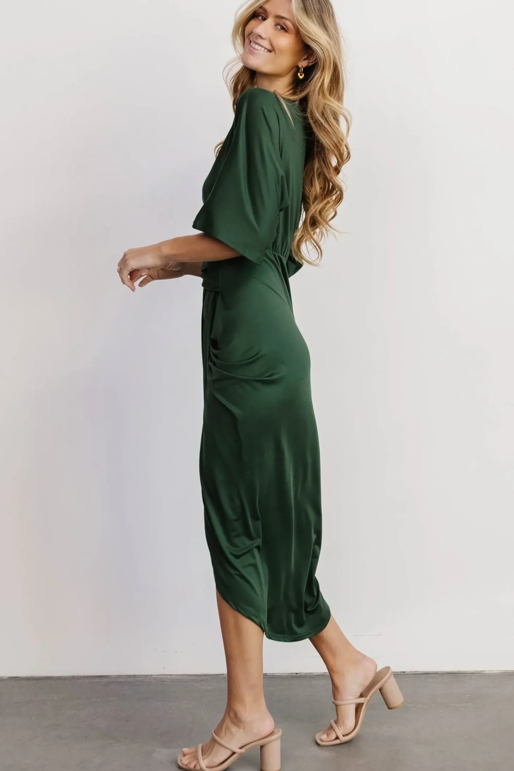 Online Baltic Born Solana Ruched Dress | Hunter Green