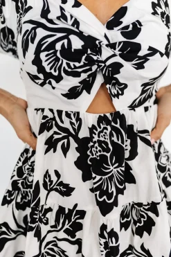 Hot Baltic Born Sophronia Mini Dress | Cream + Black