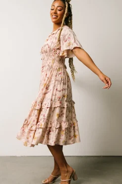 Outlet Baltic Born Spell Boho Midi Dress | Blush Floral