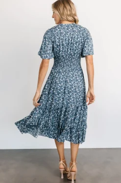 Discount Baltic Born Spell Boho Midi Dress | Blue Floral