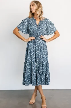 Discount Baltic Born Spell Boho Midi Dress | Blue Floral