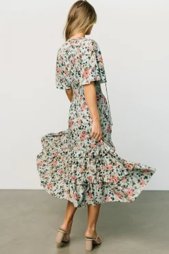 Clearance Baltic Born Spell Boho Midi Dress | Sage + Pink Floral