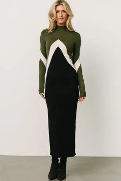 Clearance Baltic Born Squires Sweater Dress | Olive + Black