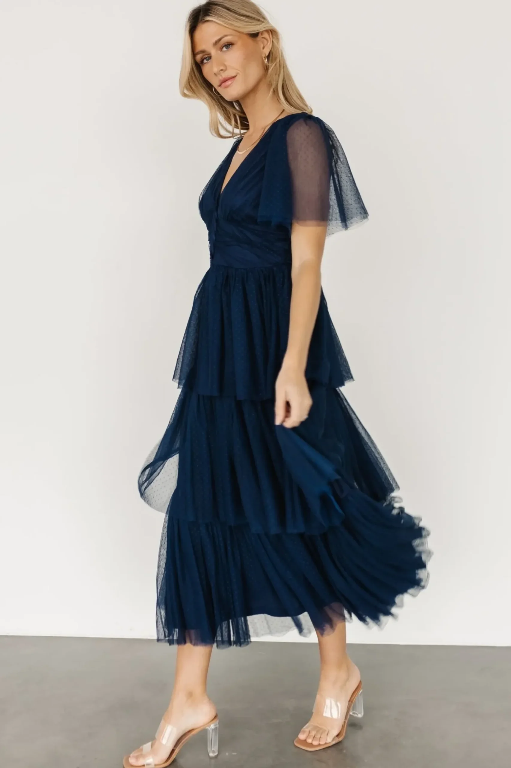 New Baltic Born Starlet Tiered Maxi Dress | Midnight Blue