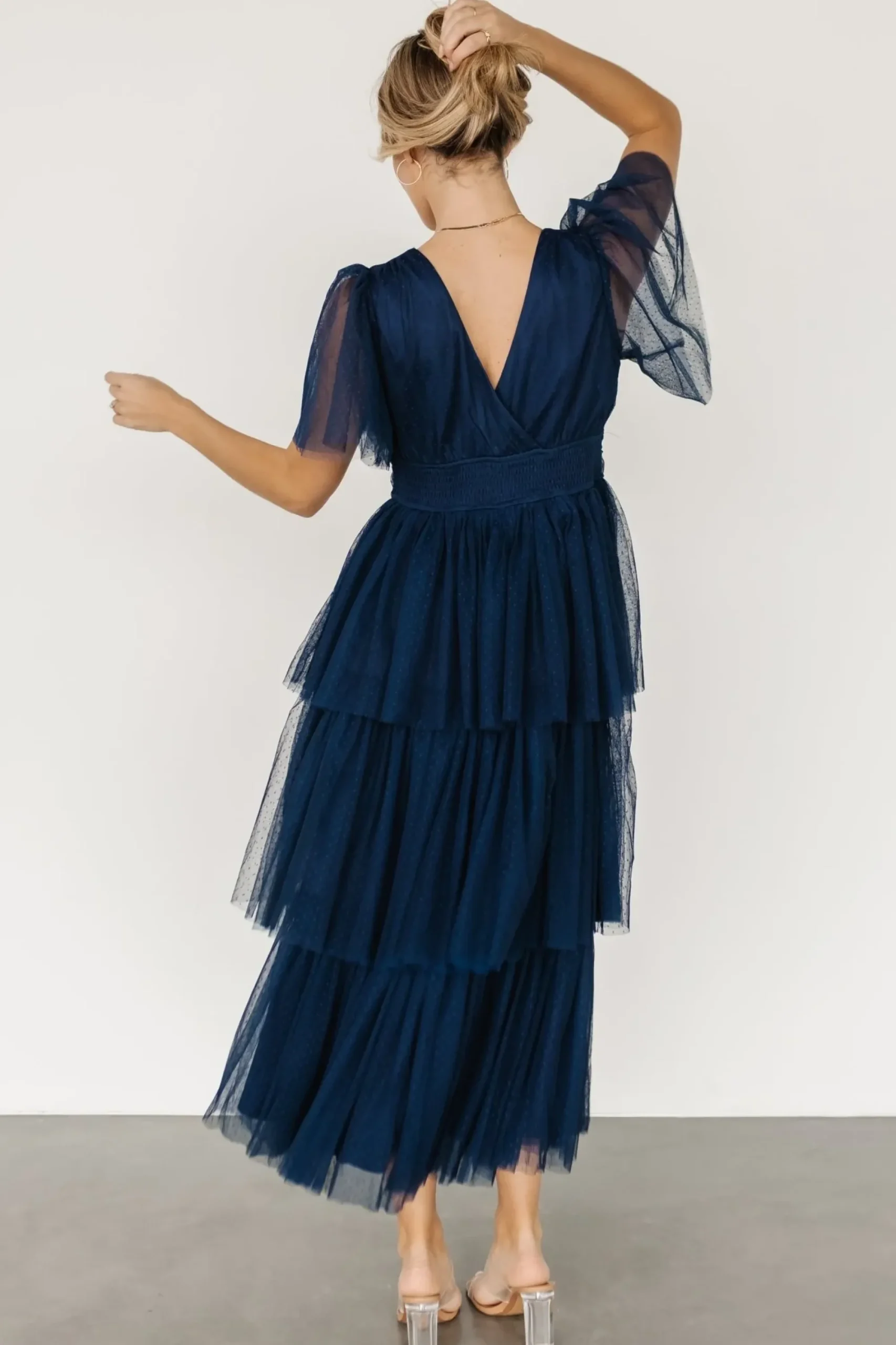New Baltic Born Starlet Tiered Maxi Dress | Midnight Blue