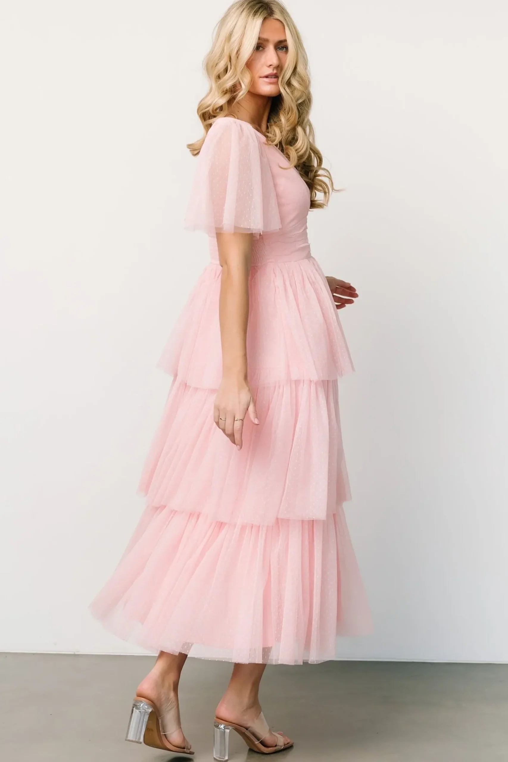 Hot Baltic Born Starlet Tiered Maxi Dress | Blush