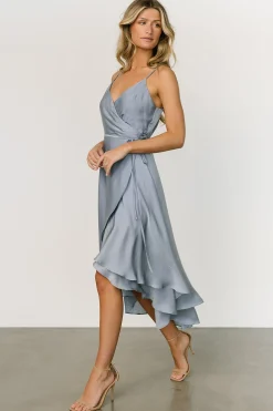 Online Baltic Born Steffi Tulip Wrap Dress | Dusty Blue