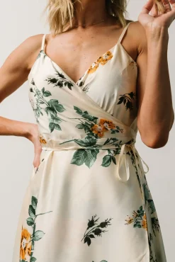 Fashion Baltic Born Steffi Tulip Wrap Dress | Ivory Floral