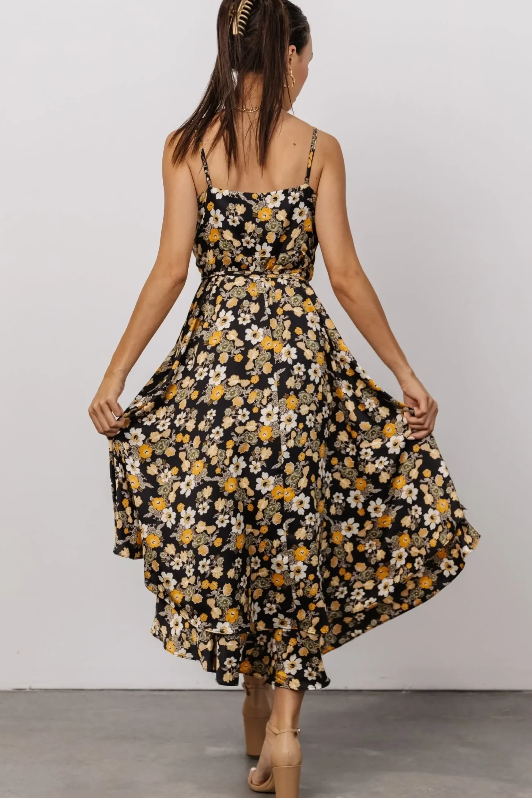 Online Baltic Born Steffi Tulip Wrap Dress | Black Floral