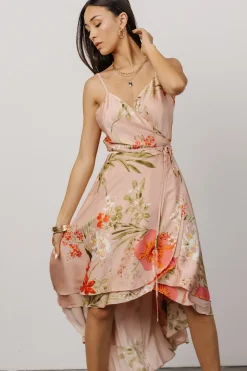 Fashion Baltic Born Steffi Tulip Wrap Dress | Pink Multi Floral