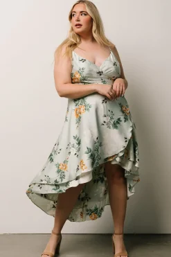 Hot Baltic Born Steffi Tulip Wrap Dress | Light Sage Floral