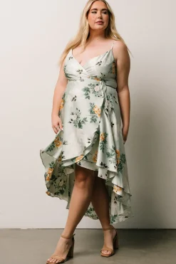 Hot Baltic Born Steffi Tulip Wrap Dress | Light Sage Floral