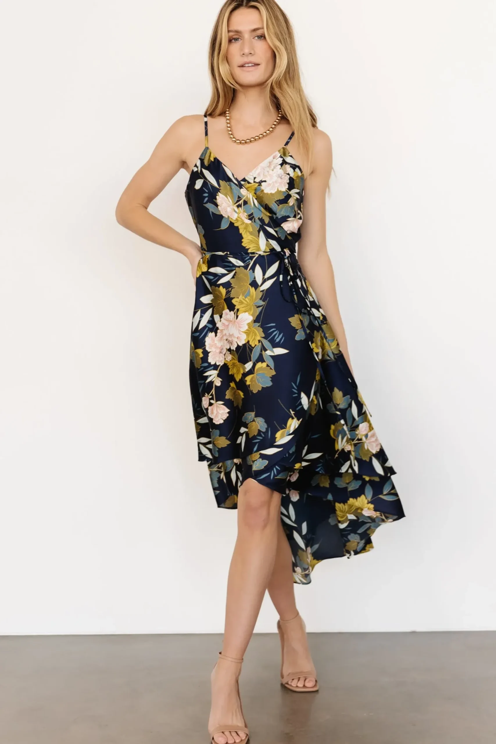 Discount Baltic Born Steffi Tulip Wrap Dress | Navy Floral