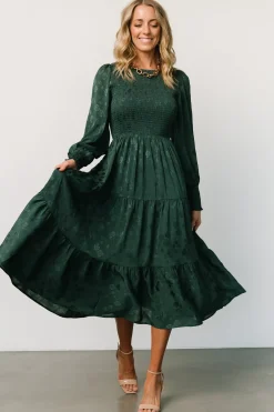 Fashion Baltic Born Stockholm Smocked Dress | Dark Green