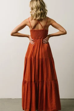 New Baltic Born Summerlin Lace Top Maxi Dress | Rust