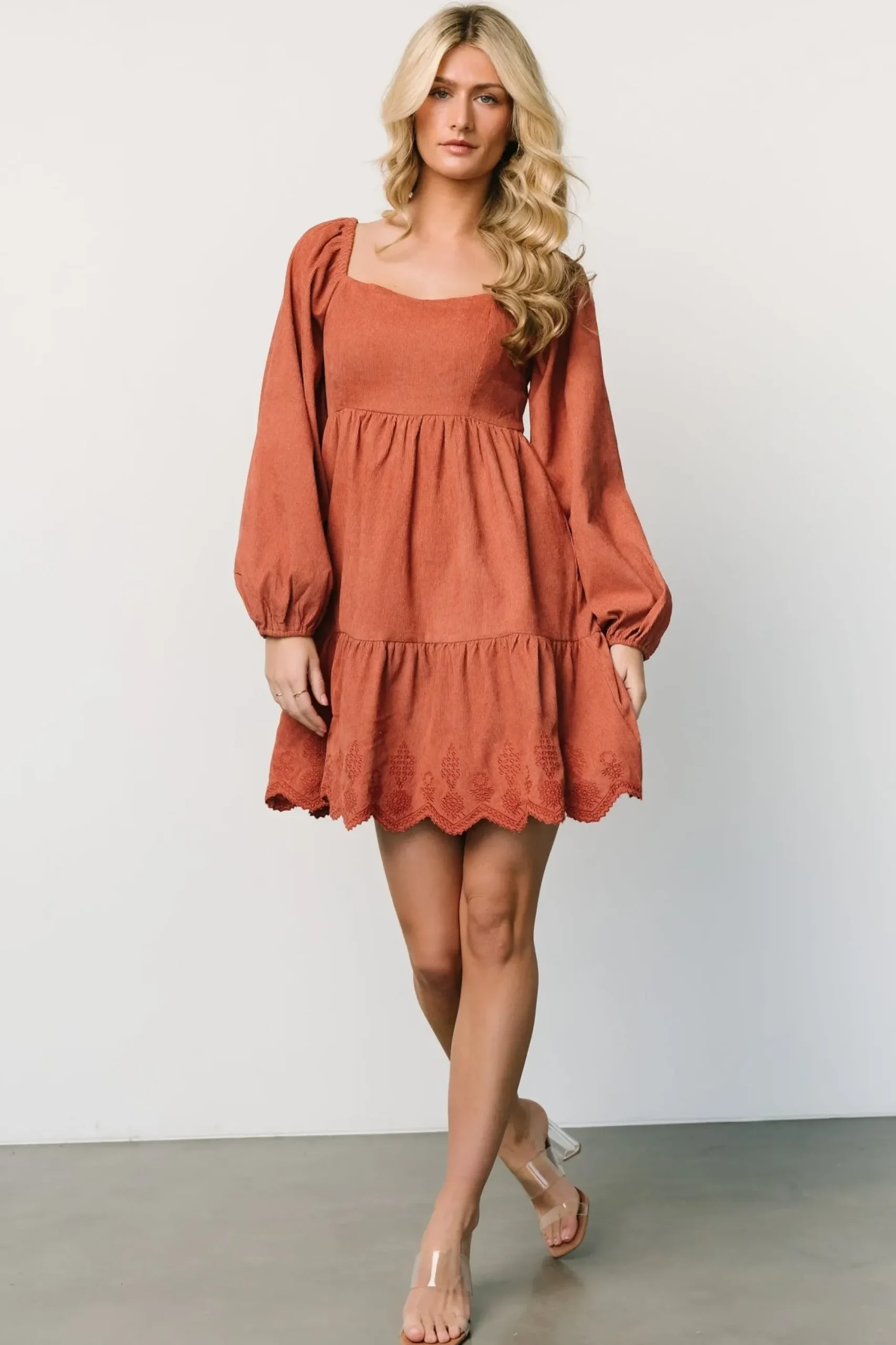Outlet Baltic Born Sundsvall Short Dress | Dusty Clay
