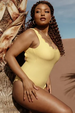 New Baltic Born Sunshine Scalloped One Piece | Yellow