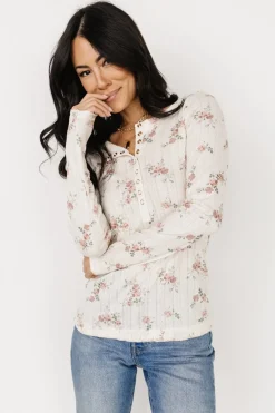 Best Baltic Born Suzanne Henley Top | Cream Floral
