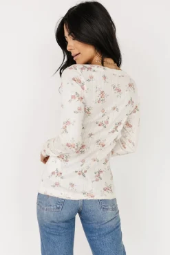Best Baltic Born Suzanne Henley Top | Cream Floral