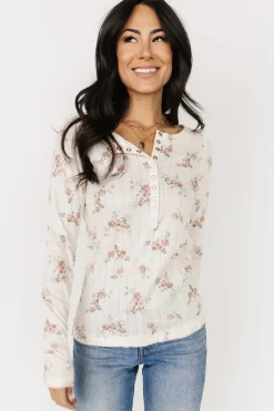 Best Baltic Born Suzanne Henley Top | Cream Floral
