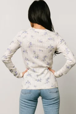 Fashion Baltic Born Suzanne Henley Top | Periwinkle Floral