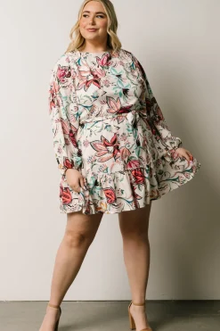 Hot Baltic Born Tally Mini Dress | Off White Multi Print