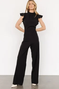 Outlet Baltic Born Tana Mock Neck Jumpsuit | Black