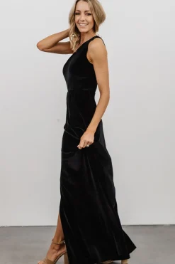 Outlet Baltic Born Tatiana Velvet One Shoulder Maxi Dress | Black
