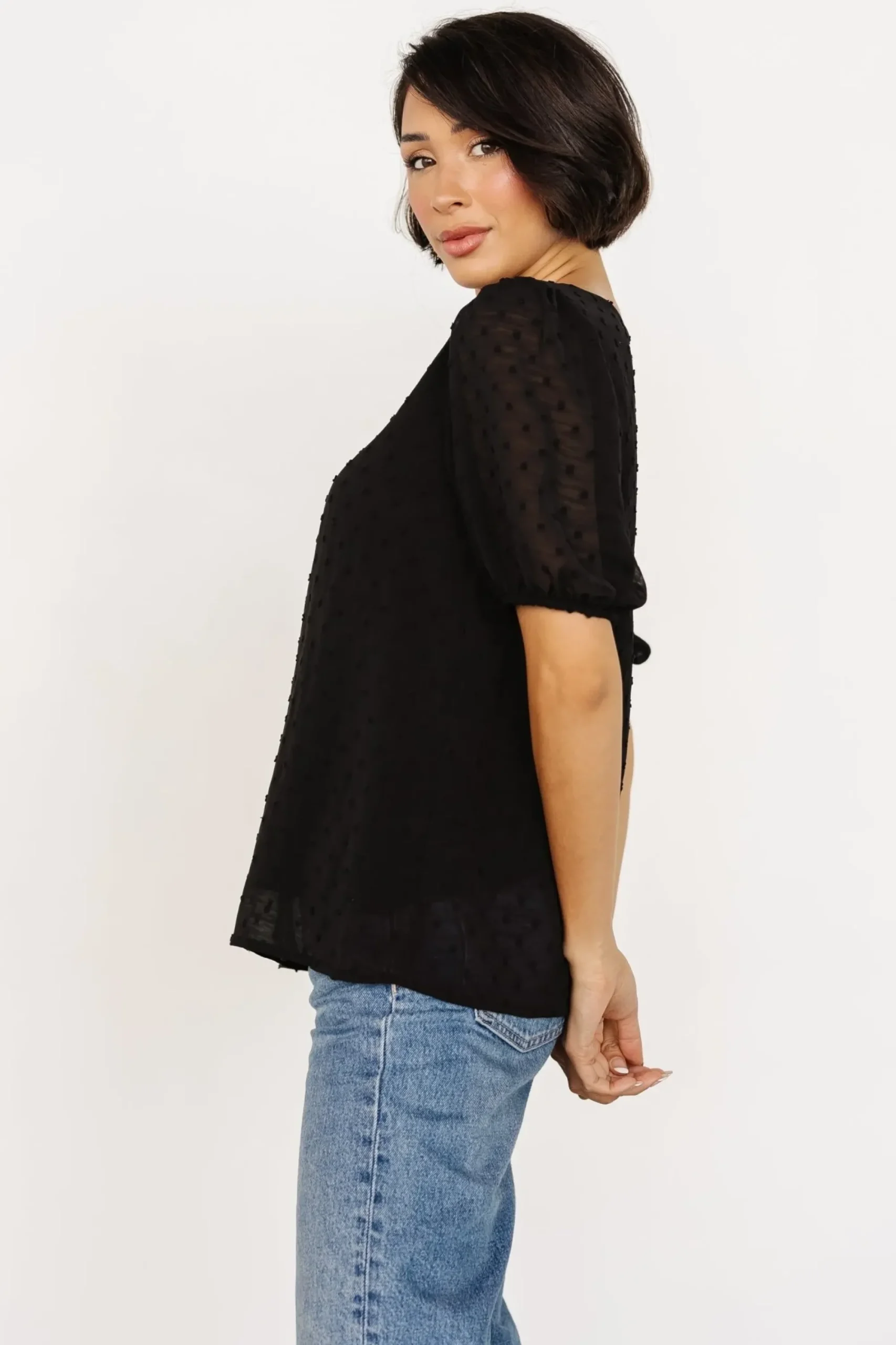 Online Baltic Born Tawnie Swiss Dot Top | Black