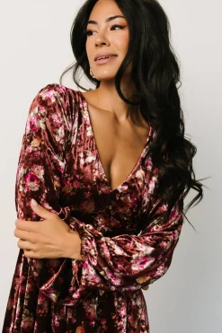 Outlet Baltic Born Teri Velvet Short Dress | Auburn Multi