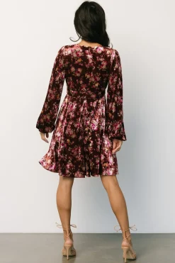 Outlet Baltic Born Teri Velvet Short Dress | Auburn Multi