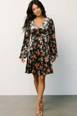 Online Baltic Born Teri Velvet Short Dress | Forest Multi