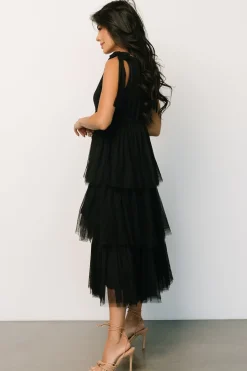 Online Baltic Born Tessa Tiered Tulle Tank Dress | Black