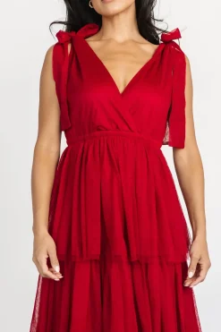 Fashion Baltic Born Tessa Tiered Tulle Tank Dress | Merlot