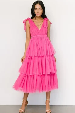 Best Baltic Born Tessa Tiered Tulle Tank Dress | Hot Pink