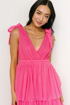 Best Baltic Born Tessa Tiered Tulle Tank Dress | Hot Pink