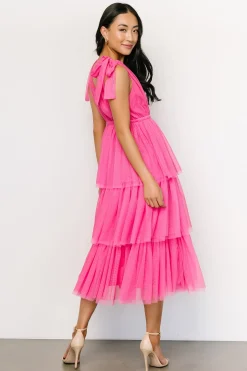 Best Baltic Born Tessa Tiered Tulle Tank Dress | Hot Pink