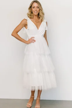 Sale Baltic Born Tessa Tiered Tulle Tank Dress | White