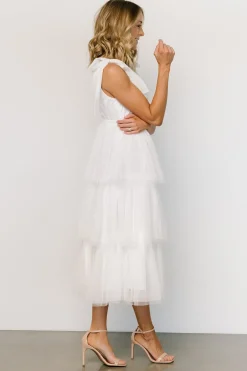 Sale Baltic Born Tessa Tiered Tulle Tank Dress | White