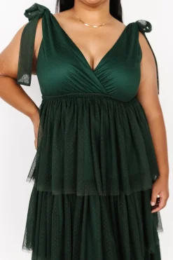 New Baltic Born Tessa Tiered Tulle Tank Dress | Dark Green