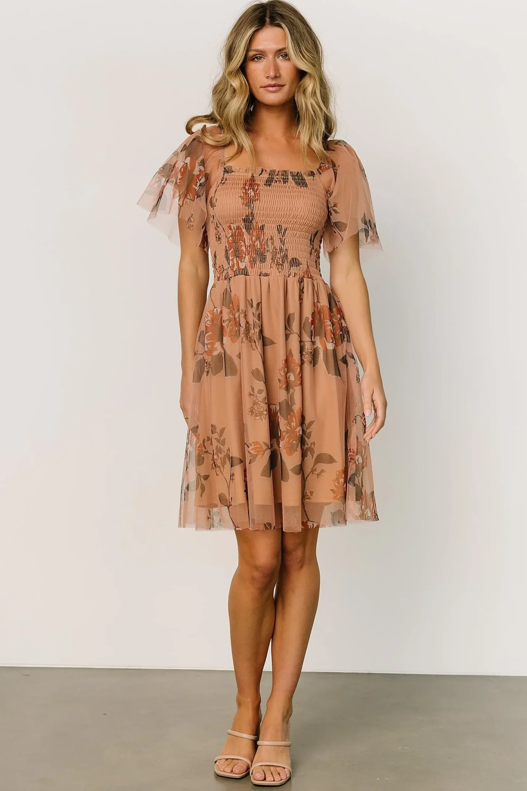 Sale Baltic Born Tivoli Tulle Short Dress | Copper Floral