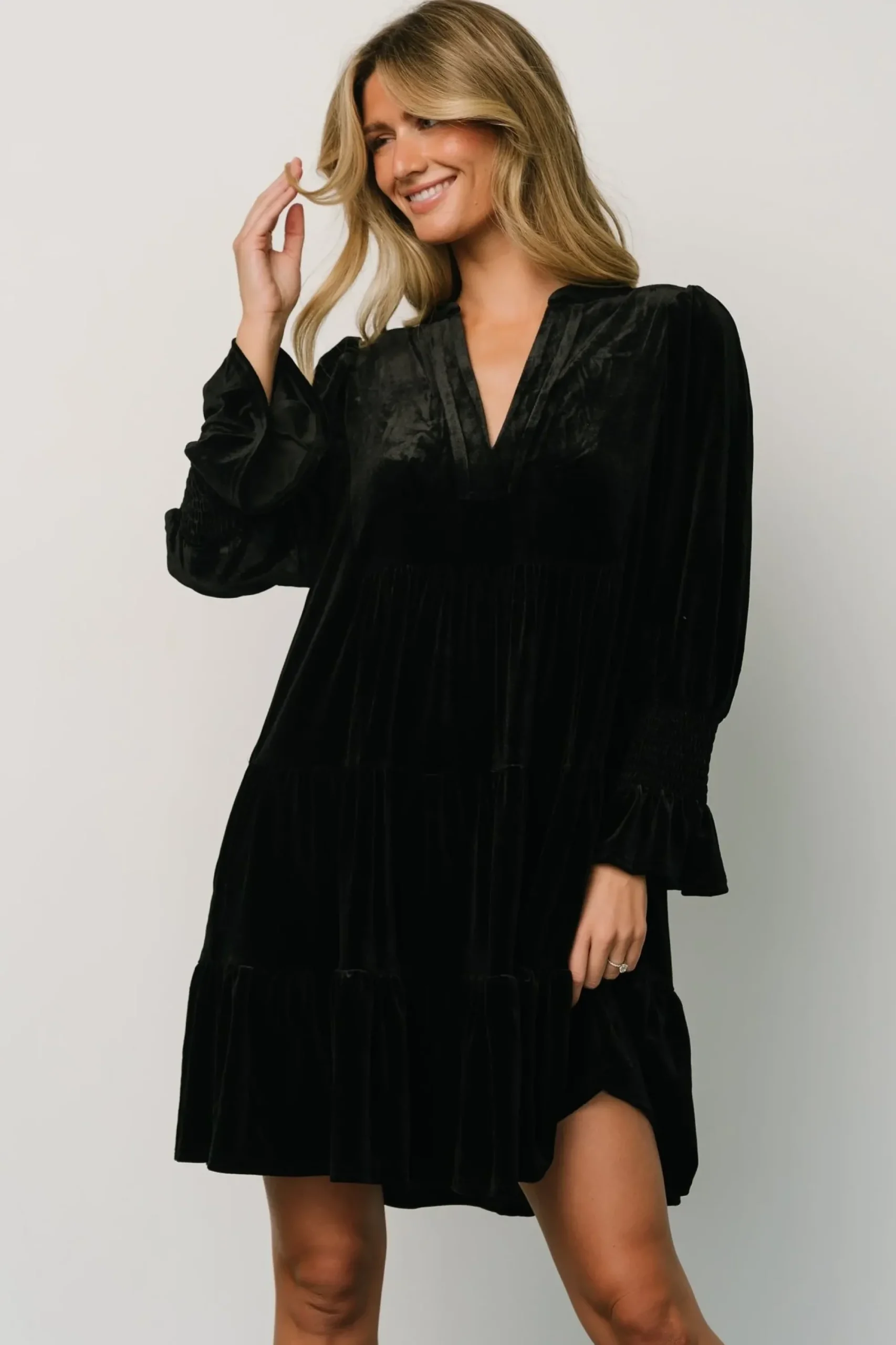 Best Baltic Born Tolman Velvet Short Dress | Black