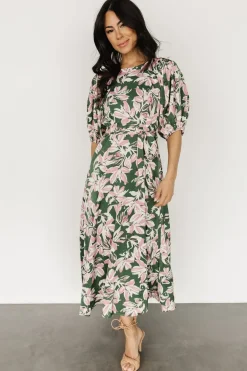 Discount Baltic Born Tucson Midi Dress | Green + Pink
