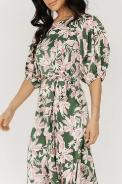 Discount Baltic Born Tucson Midi Dress | Green + Pink