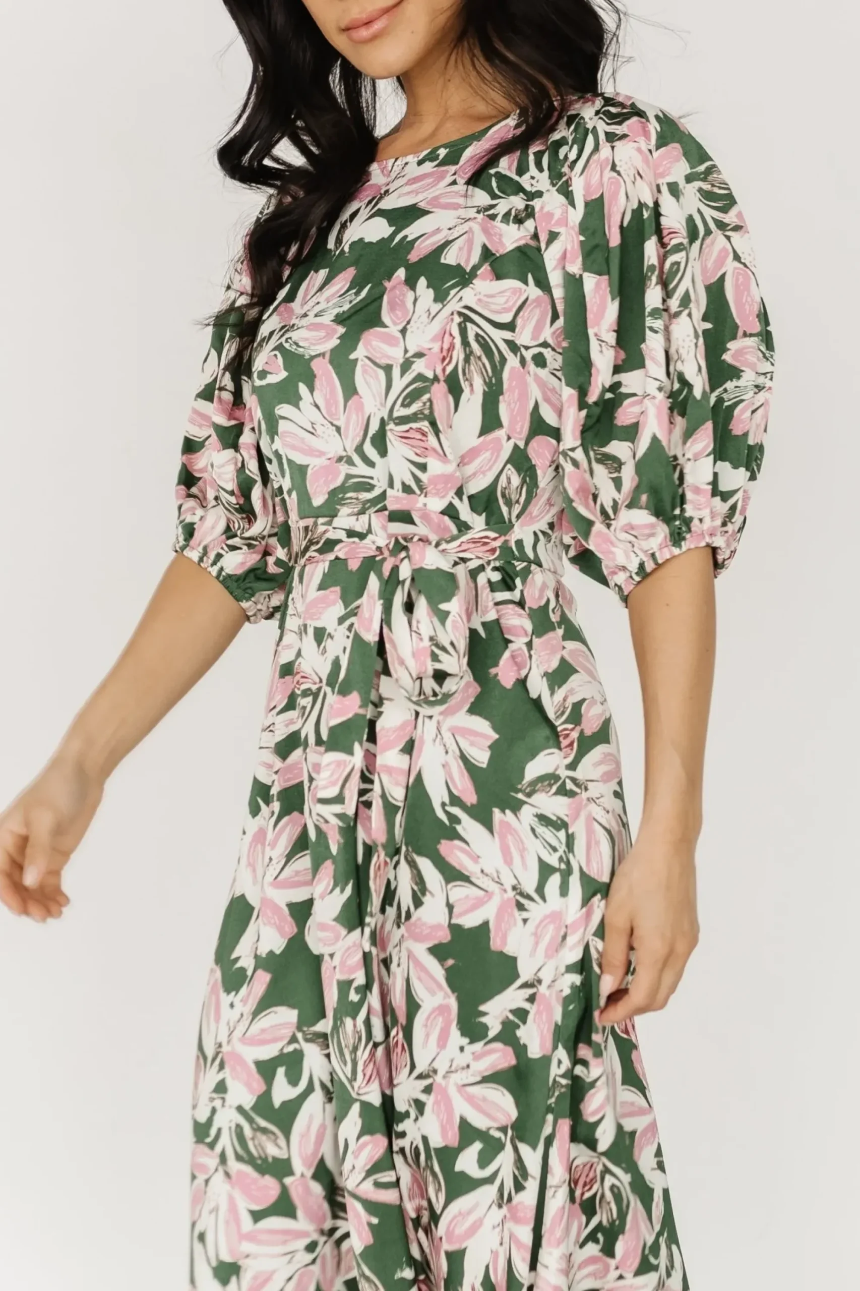 Discount Baltic Born Tucson Midi Dress | Green + Pink